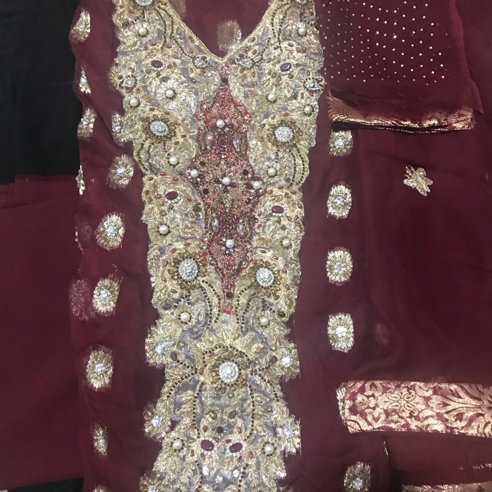 Semi stitched Pakistani/ Indian bridal outfit